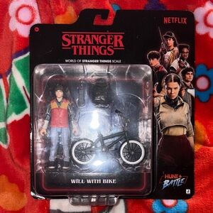 Netflix Stranger Things Will with Bike Action Figure RARE HARD TO FIND